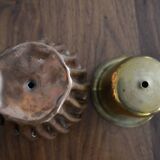 Cache pot cuivre et laiton