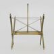 Neoclassical Baroque Folding Magazine Rack in Gilded Metal. 1950s