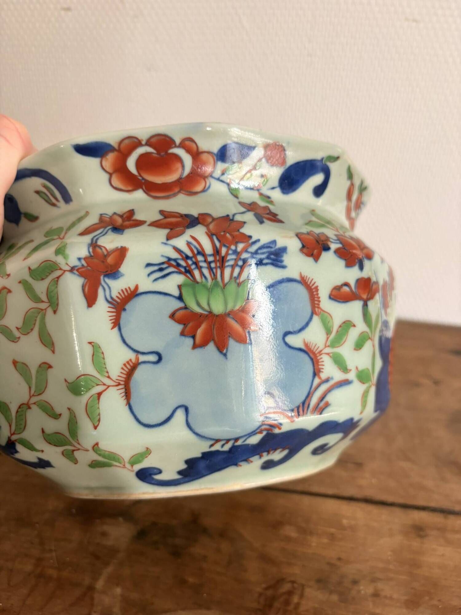 Cache Pot Porcelain English Jardinière Ironstone Celadon Japanese Imari