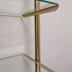 Modular shelf in glass and gilded aluminum from the 70-80s