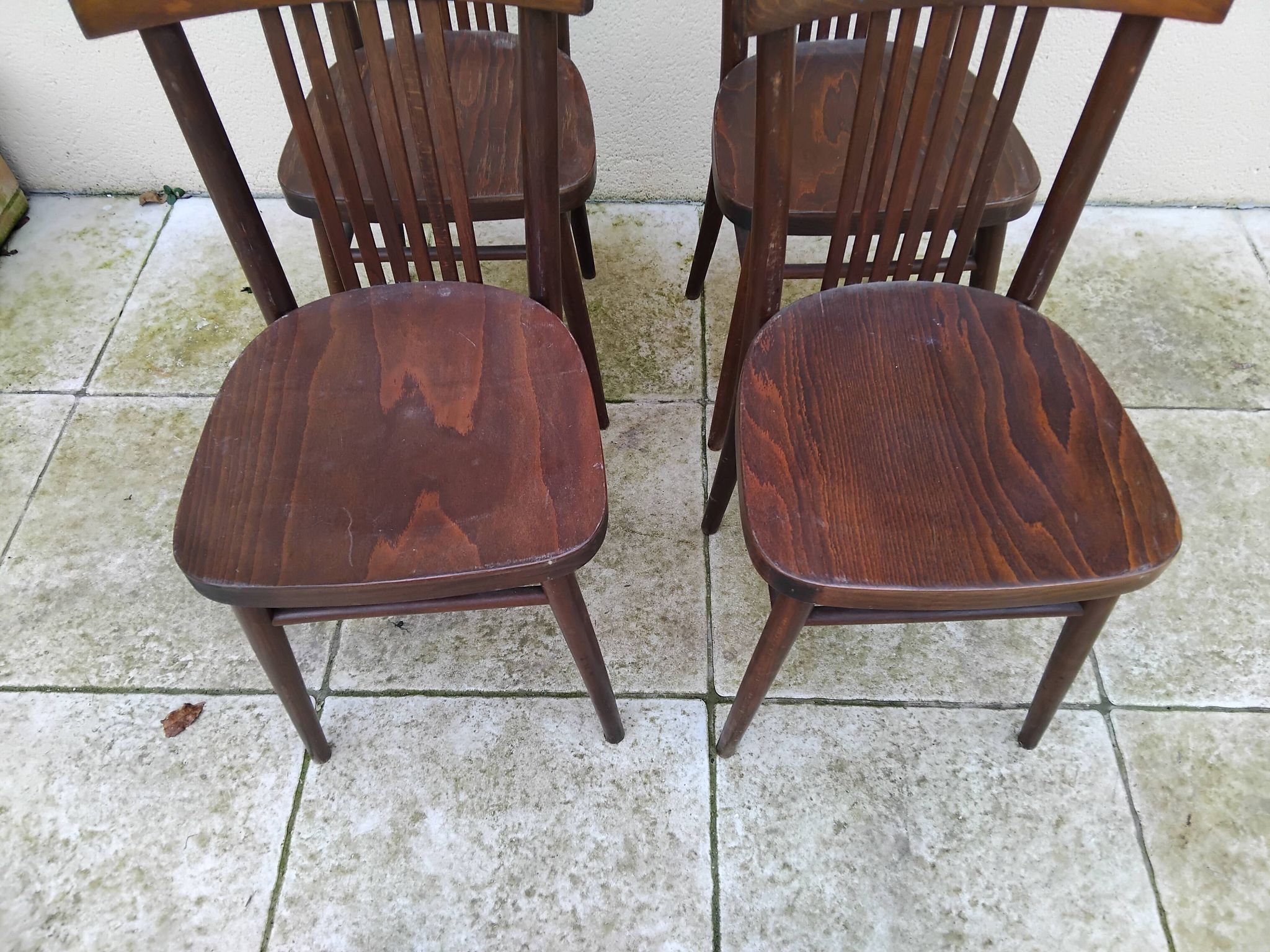 4 chaises bistrot vintage