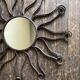 Miroir soleil en fer ondulé 1960 D58cm