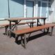 Table + 2 brewery benches - old brewery L.F. Haag Ingwiller prey