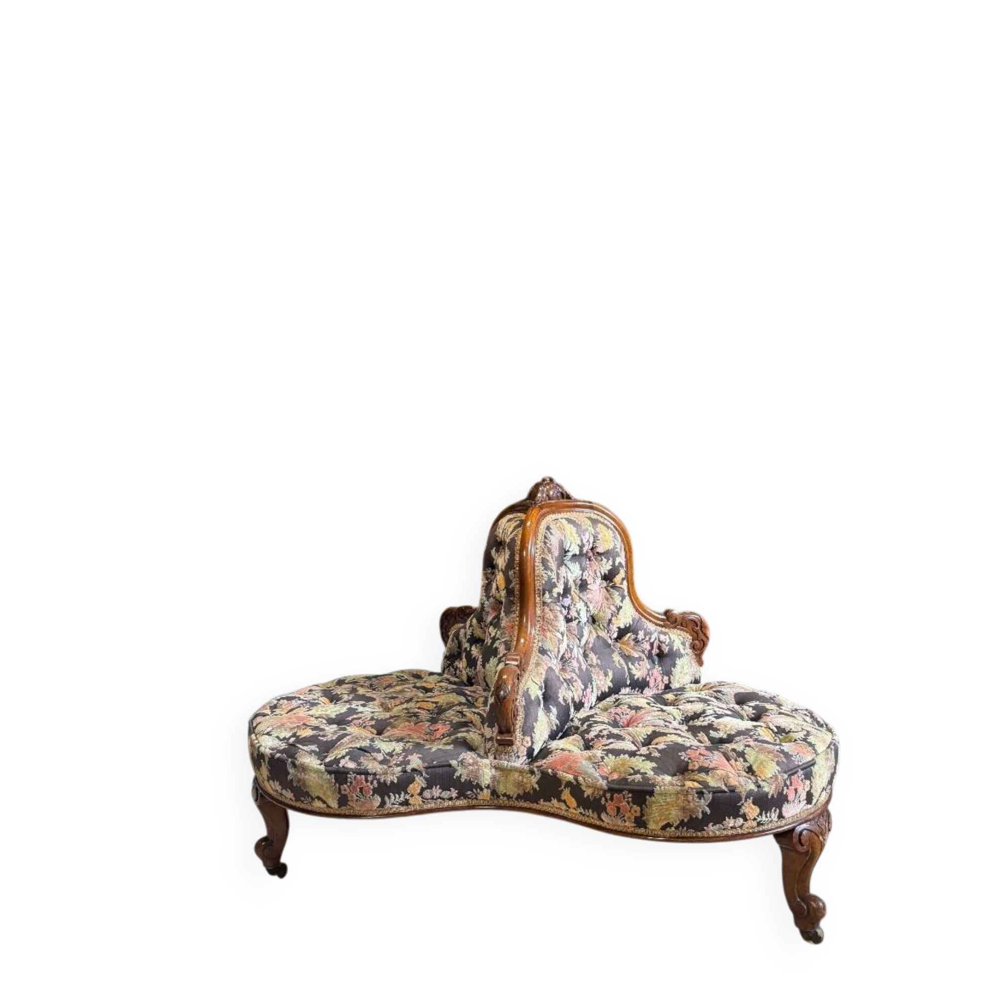 Canapé de milieu en acajou d’époque Napoléon III