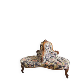 Borne, mid-century mahogany sofa from the Napoleonic III period.