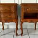 2 Louis XV style bedside tables with drawers and cabriole legs, 1960
