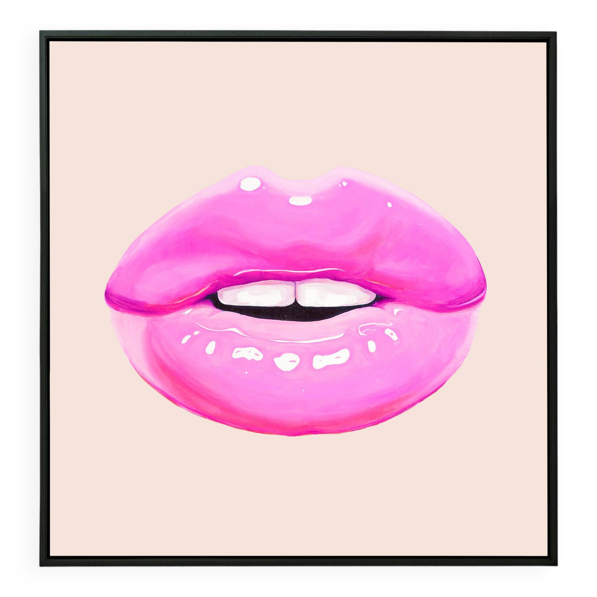Pink Lip Paint Print