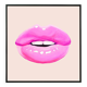 Pink Lip Paint Print