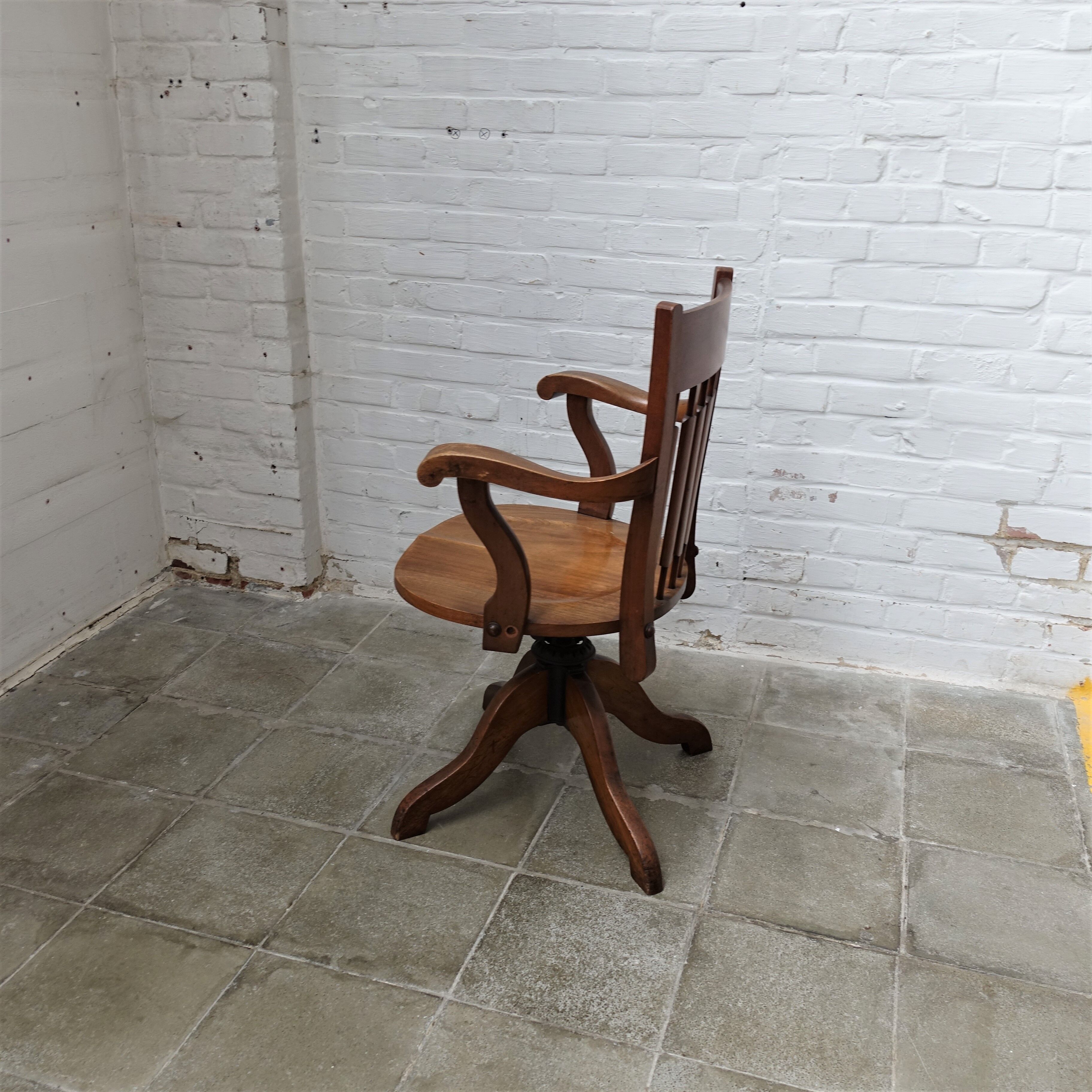 Antique English captain's chair
