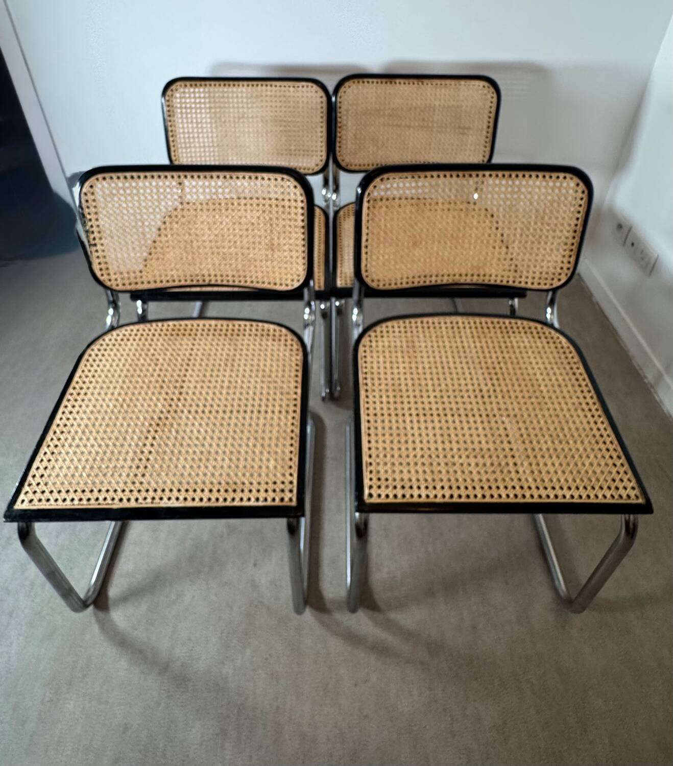 4 Cesca Marcel Breuer b32 chairs - made in Italy