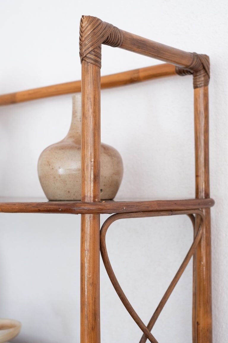 Rattan shelf
