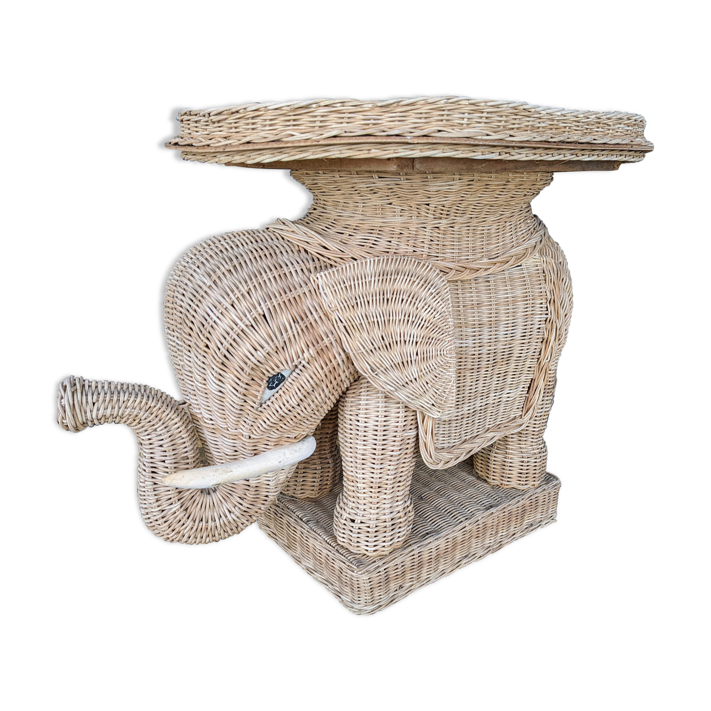 Vintage rattan coffee table