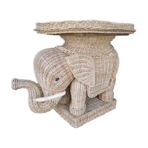 Table basse en rotin