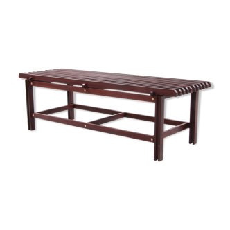 Vintage Wooden Bench, Italian Design 1960