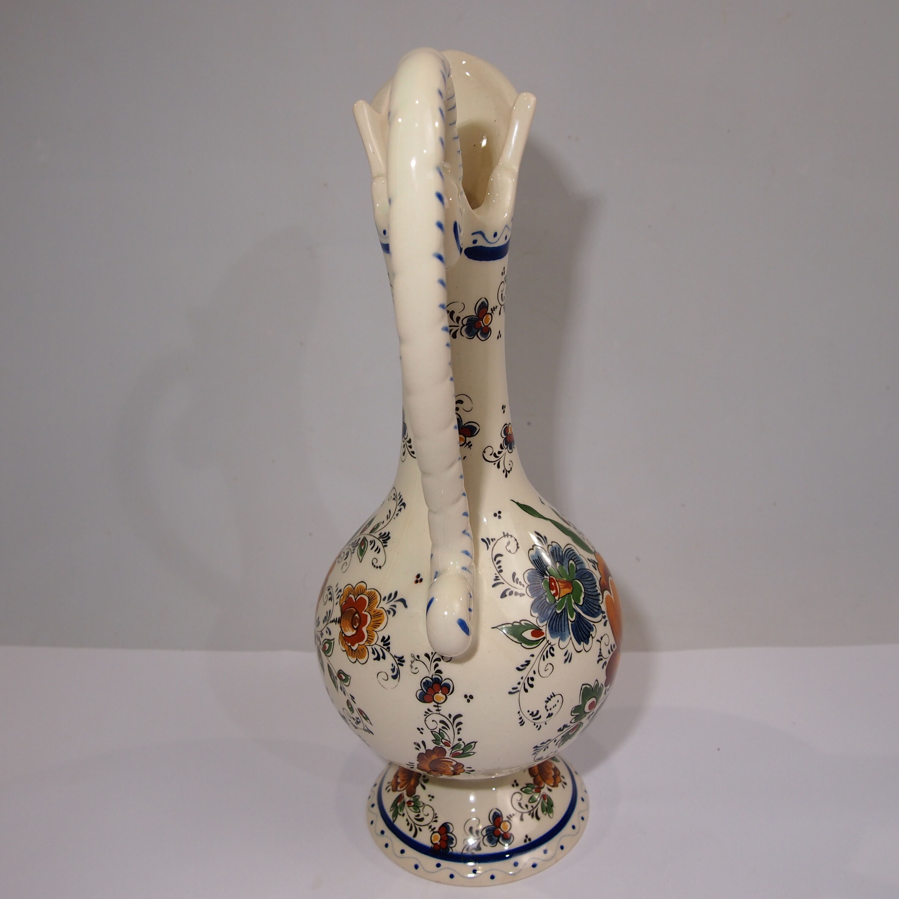 Delft porcelain pitcher, signed H Bequet for jema