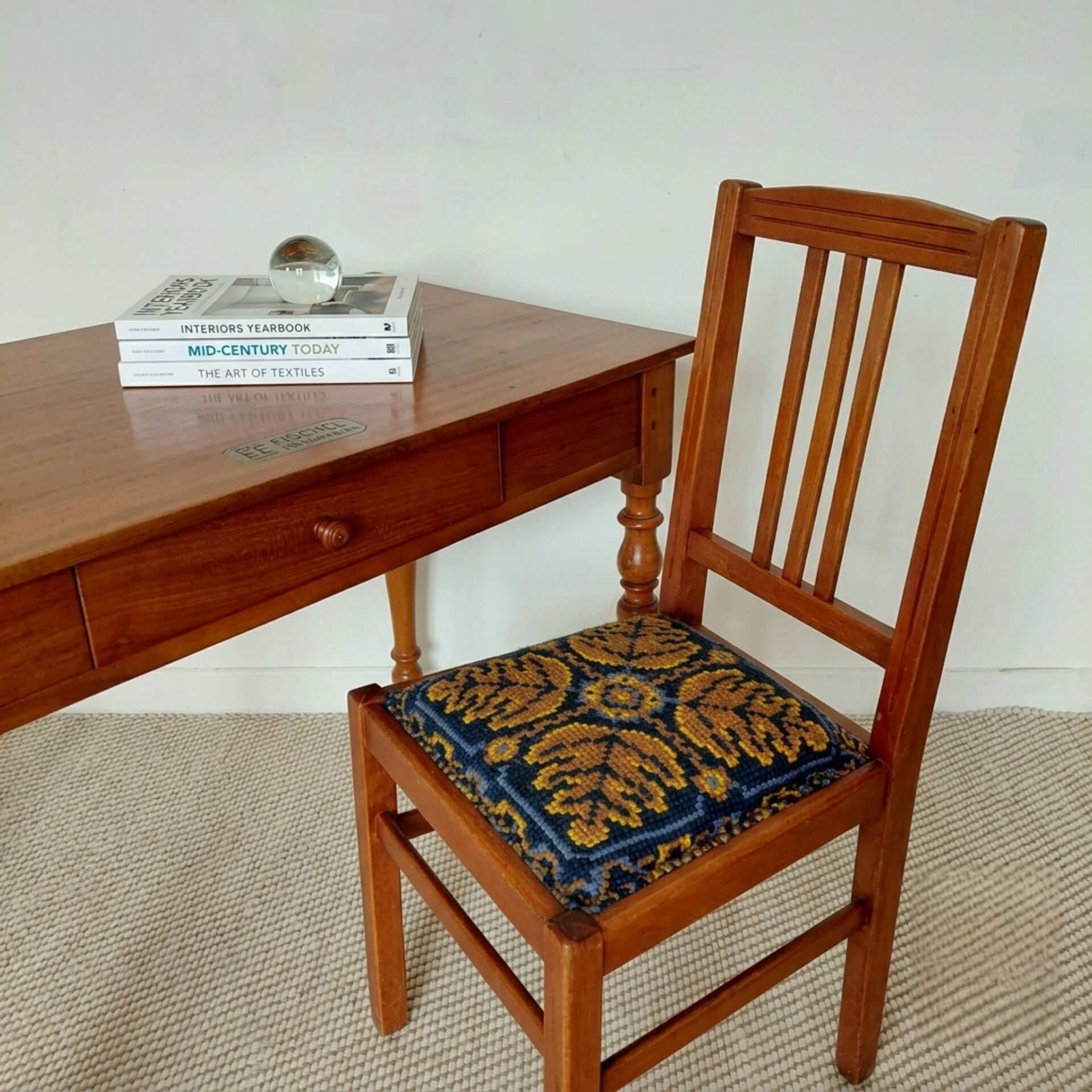 Fischel bistro chair "Indislocables" solid wood 1940s-1950s