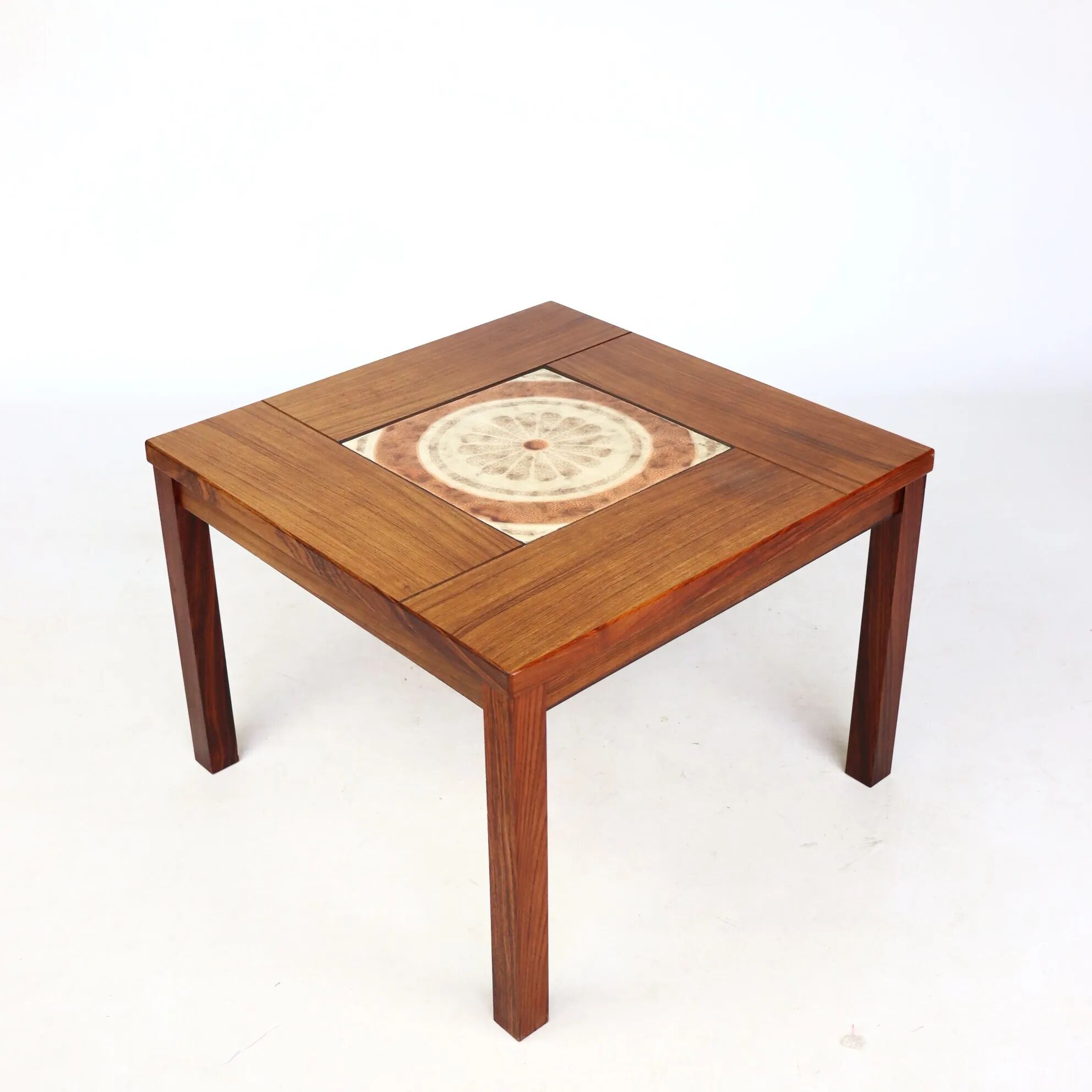 Table basse en palissandre et céramique