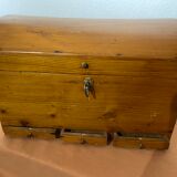 Old travel trunk, with 3 small drawers