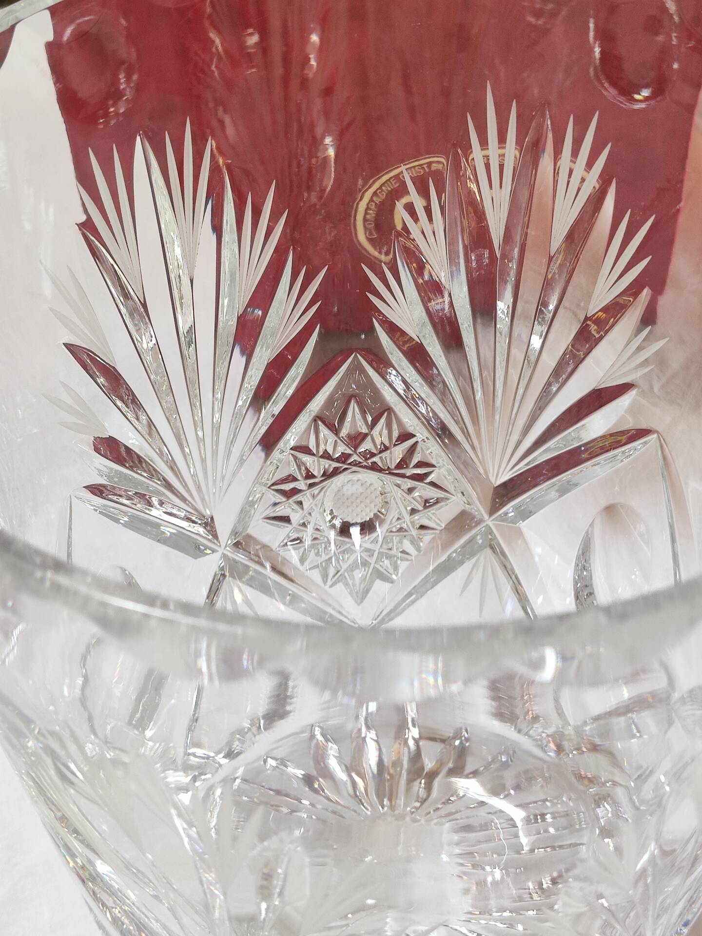 Seau à champagne en cristal taillé