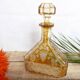 Engraved and cut crystal decanter