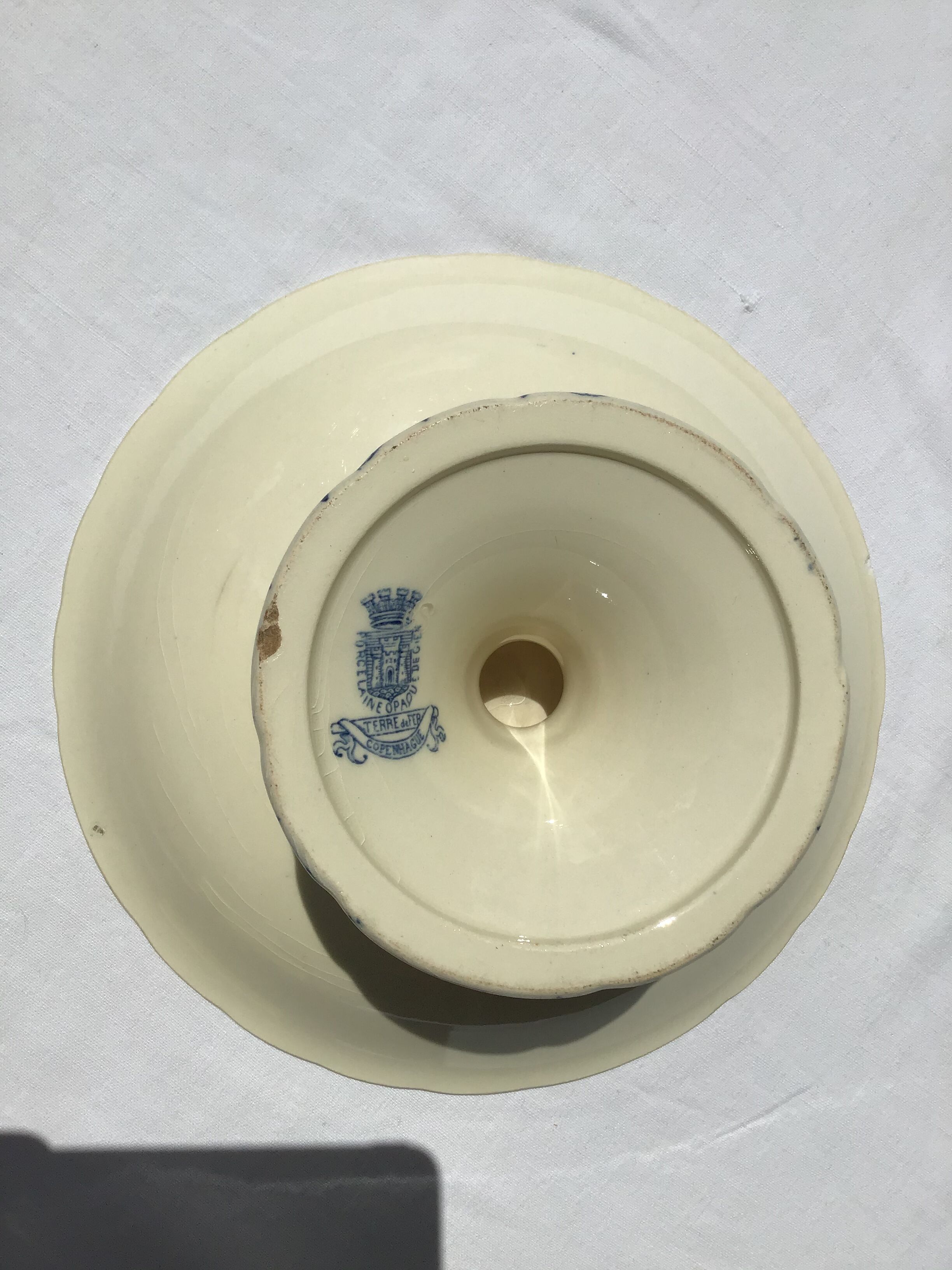 Compotier Terre de Fer Gien decor Copenhagen