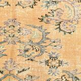 5x8 Mustard & Yellow Bordered Vintage Rug, 160x255Cm