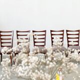 Set of six dining chairs Gaston Poisson style