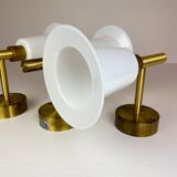 Mid-century brass and acrylic wall lamps Luxus, Sweden, 1960s