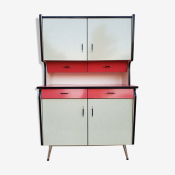 Buffet formica années 60 "rouge" et "vert pâle"