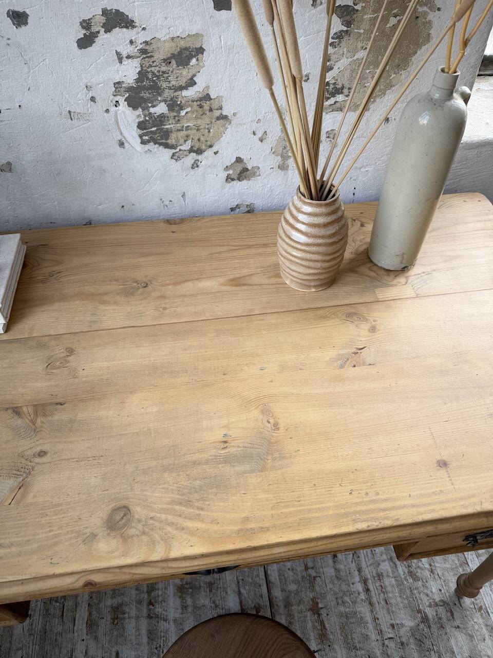 Blonde walnut desk and pine top 1900