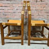 Set of 4 Maison Regain leather chairs