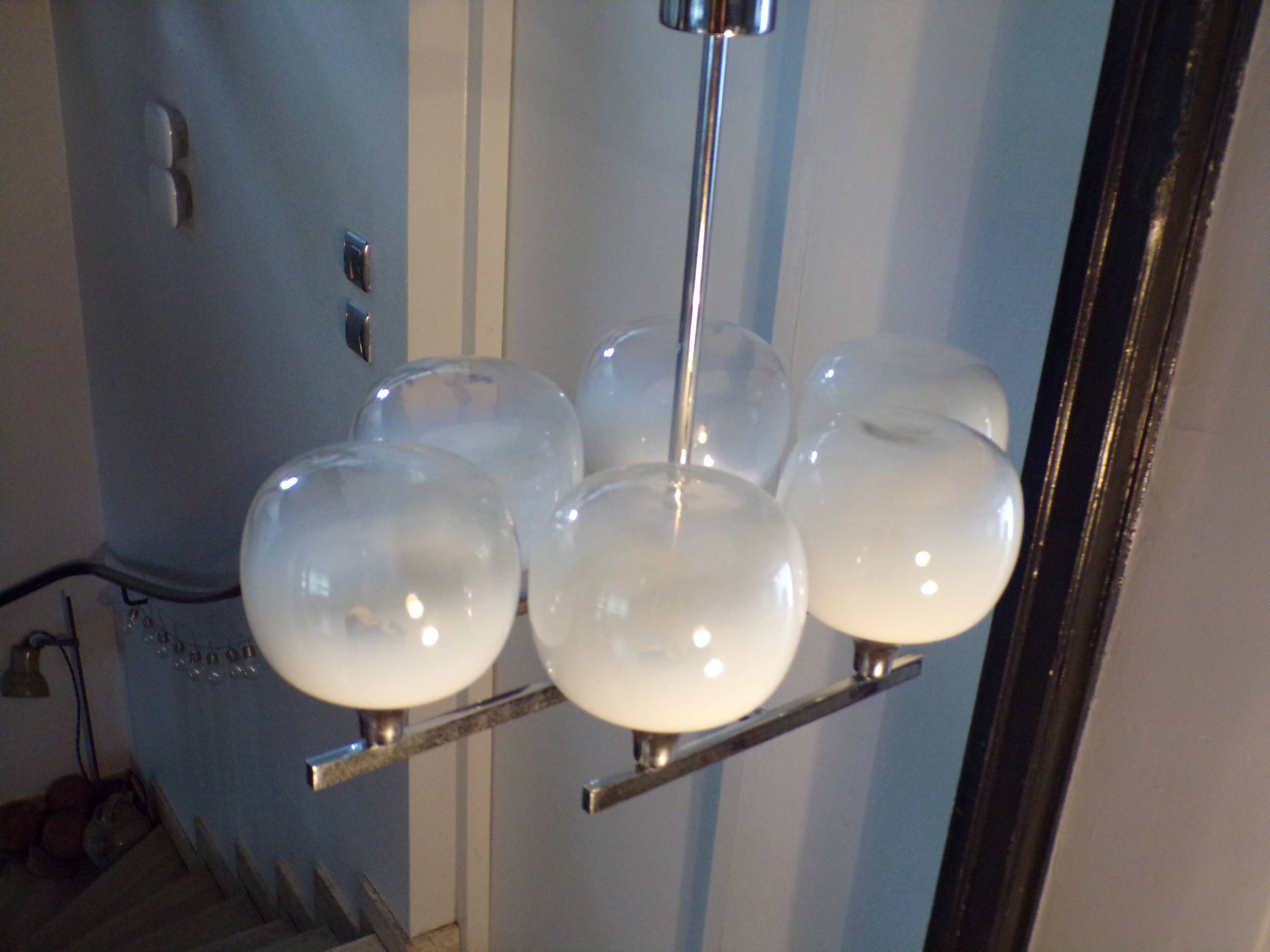 Space age chandelier 6 lights
