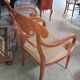 Pair of Biedermeier armchairs in light wood – 19th century