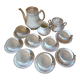 Tea service coffee porcelain Limoges Émile Bourgeois old 19th 20th