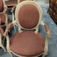 Antique Louis XVI style salon – Basket seat settee and 4 armchairs