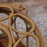 Worker round rattan basket