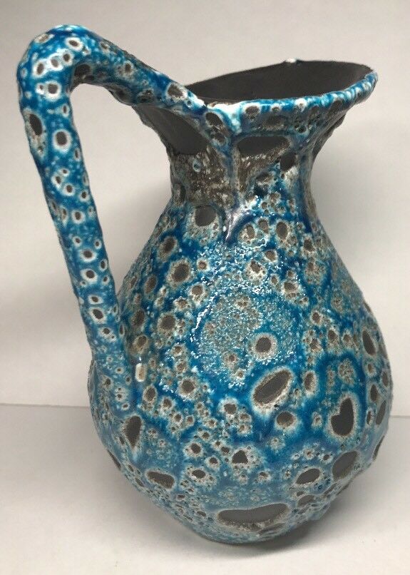 Fat jug vase lava Meerschaum retro vintage Vallauris