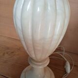 Pair of alabaster balluster lamps, 1970s