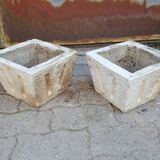 Pair of vintage cement cement planters 1960/70