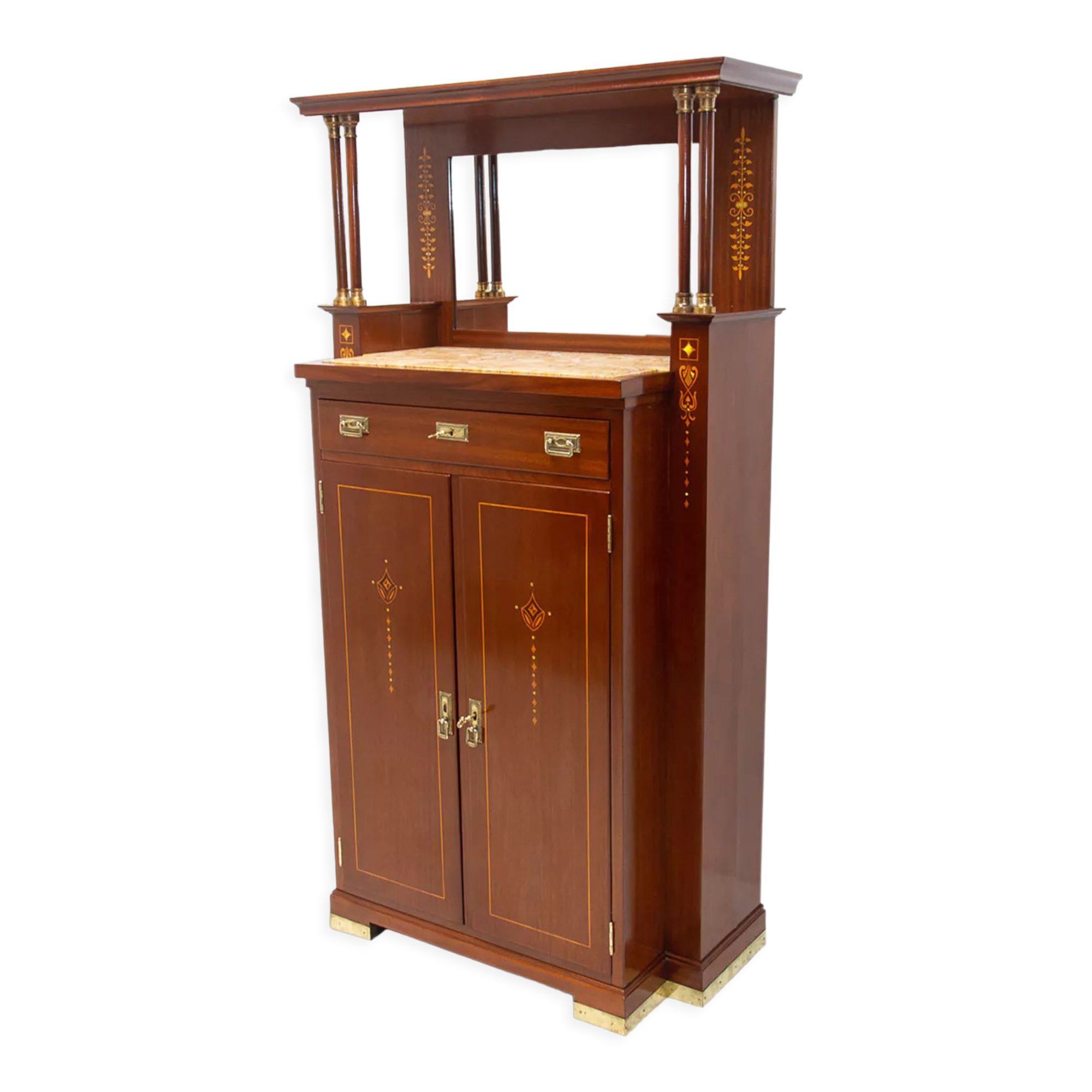 Vitrine sécessionniste en acajou, Autriche, 1910