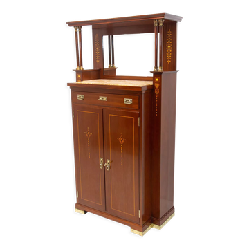 Cabinet d'affichage en acajou sécessionniste, Autriche, 1910