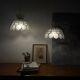 Paire de suspensions lustres en nacre capiz 1950