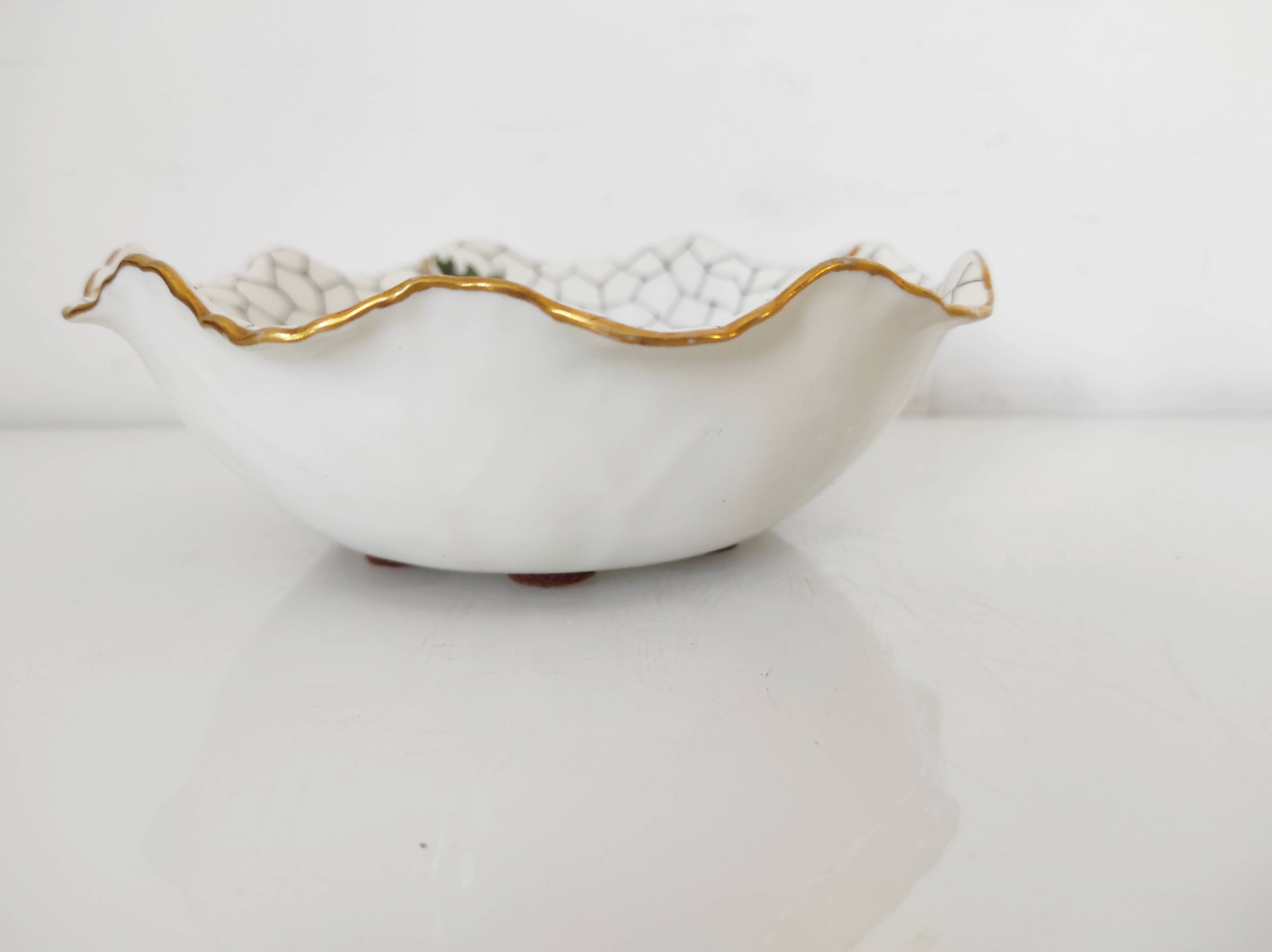 Hand-painted Limoges porcelain bird emptier