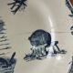 Assiettes Terre de Fer – Décor pastoral bleu – XIXe
