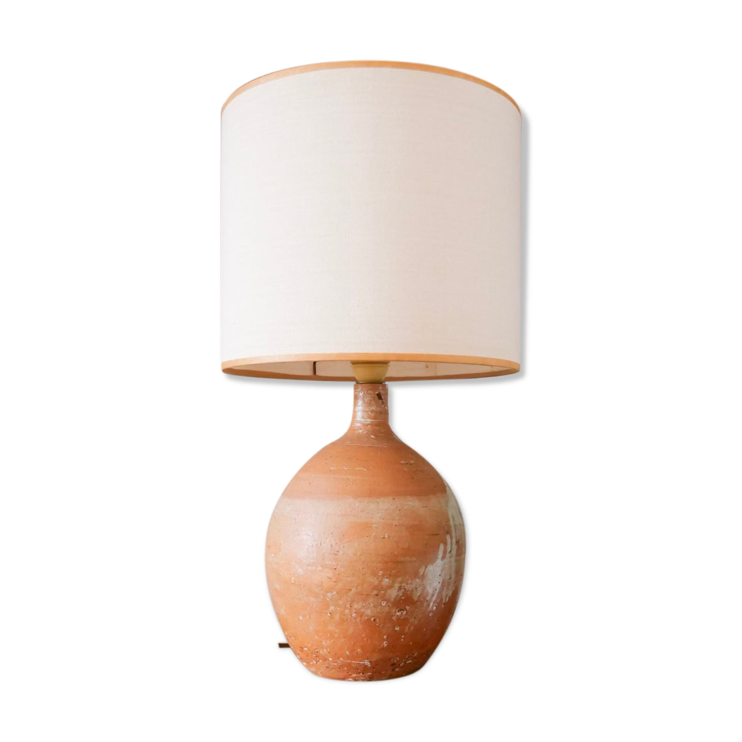 Lampe en terre cuite vintage