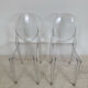 Pair of Victoria Ghost chairs by Philippe Starck Kartell edition