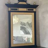 Large mirror in black and gold oak