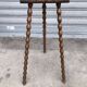 1950s Beaded Wooden Tripod Stool