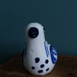 Zoomorphic bird ashtray, hand-decorated ceramic GL, Italy.