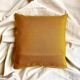 Yellow cotton piqué cushion 40 cm